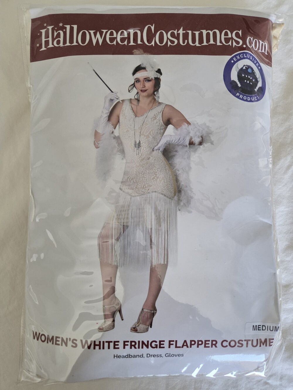 Halloween Costumes Women's White Fringe Flapper Costume